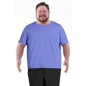 NWT Athletic Works Men's 4XL Active Crewneck Short Sleeve T-Shirt Periwinkle
